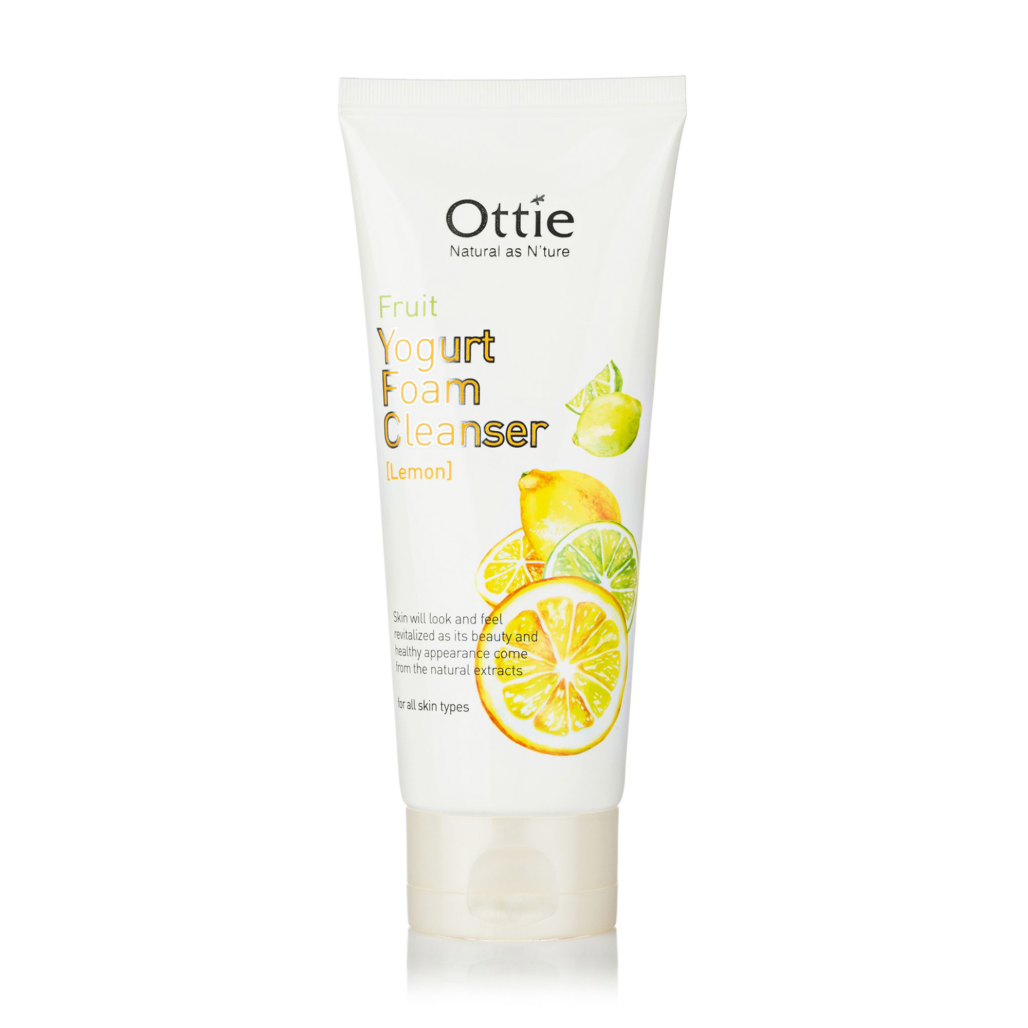 Очищувальна пінка для вмивання Ottie Fruits Yogurt Foam Cleanser Lemon з йогуртом та екстрактом лимона, 150 мл